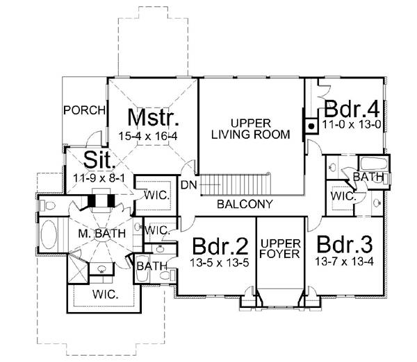  Colonial House Plan With 5 Bedrooms And 4 5 Baths Plan 5993